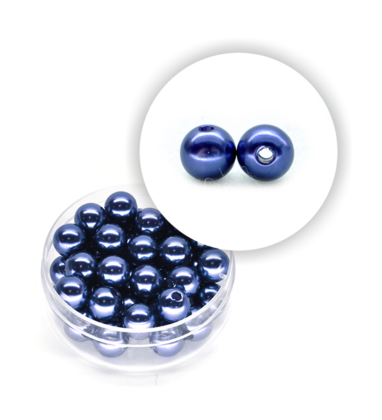 Perla pastello (10 g circa) 8 mm ø - Blu acqua